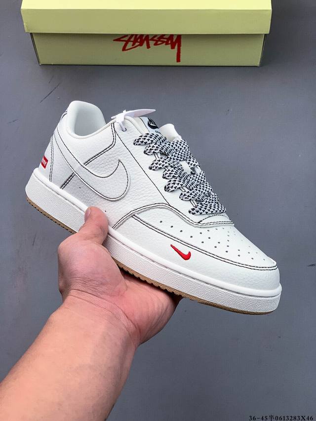 Nike Court Vision Low 休闲运动板鞋 纯原版本 低帮百搭透气休闲运动板鞋，经典耐用的设计，兼顾舒适脚感和出众风范，演绎匠心之作。结构性的支撑