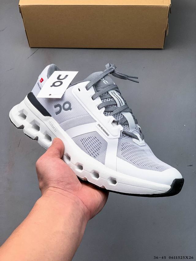 公司级！On Cloudrunner 2 昂跑 户外街头机能风新兴品牌轻便中帮跑步鞋 首发实拍鞋款以网球为灵感的运动休闲鞋 大胆的复古外观与革新科技融合 助力运