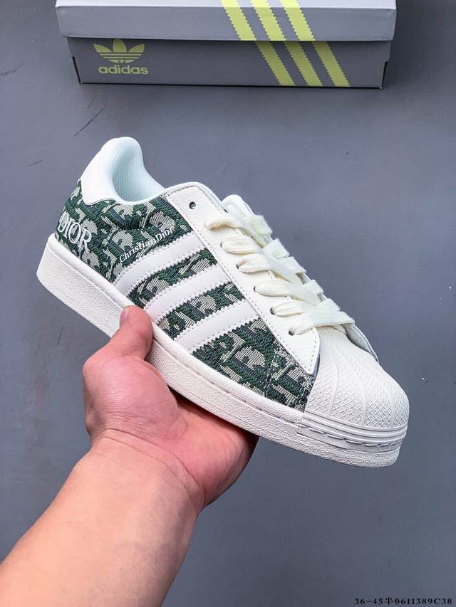 公司级头层！阿迪达斯Adidas Superstar 贝壳头经典百搭休闲板鞋 渠道正品订单 诠释市场最高工艺水平 贝壳头经典小白板鞋 专柜上架同步配色 全鞋进口