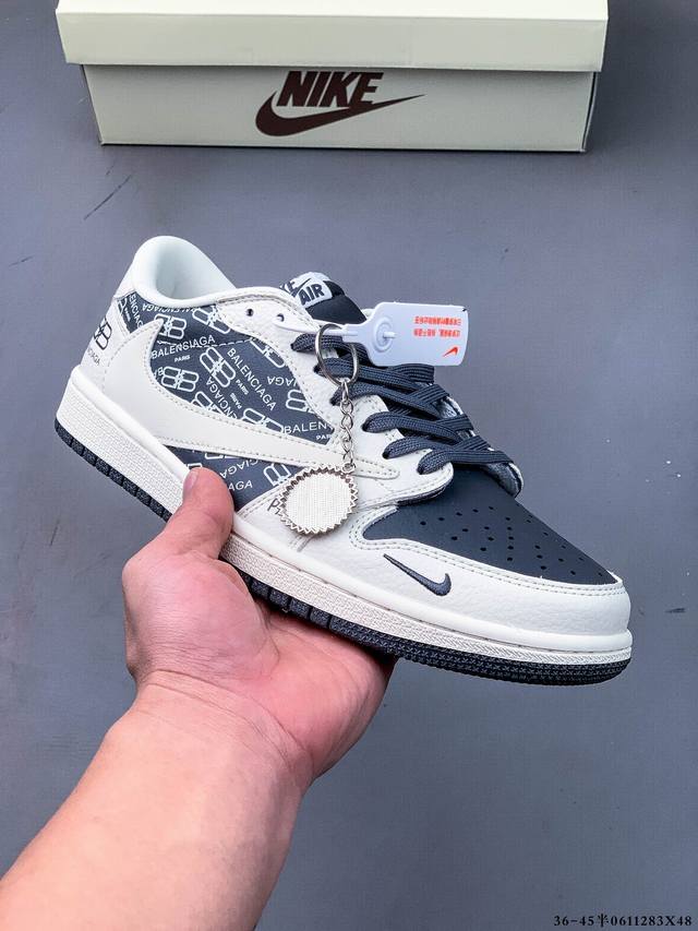 公司级头层！耐克Nike Air Jordan 1 Low Aj1乔1 低帮潮流缓运动休闲板鞋。Aj1 低帮拼接 完美版型真头层牛皮# 内置缓震气垫 原鞋开模