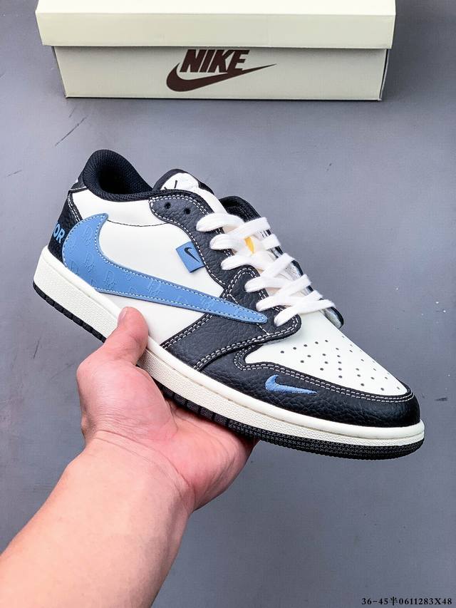 公司级头层！耐克Nike Air Jordan 1 Low Aj1乔1 低帮潮流缓运动休闲板鞋。Aj1 低帮拼接 完美版型真头层牛皮# 内置缓震气垫 原鞋开模