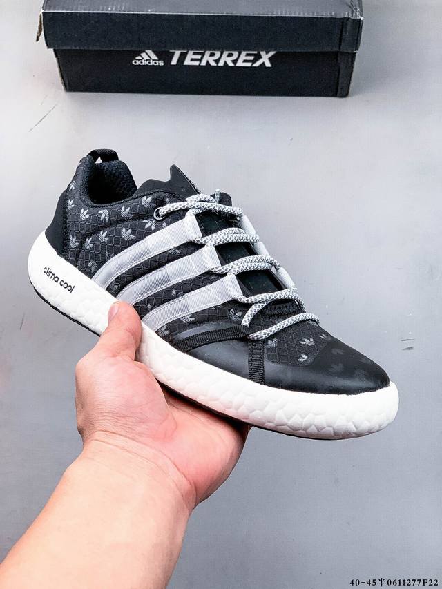 集图 阿迪达斯 Adidas Climacool Boat Lace Boost缓震大底 透气运动防滑 溯溪鞋 涉水鞋 0611277F22