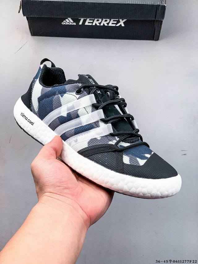 集图 阿迪达斯 Adidas Climacool Boat Lace Boost缓震大底 透气运动防滑 溯溪鞋 涉水鞋 0611277F22
