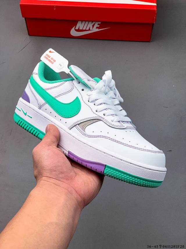集图 真标半码！耐克Nike Gamma Force新款百搭休闲板鞋！兼顾舒适脚感和出众风范，演绎匠心之作。结构性的支撑贴合感结合复古篮球设计，塑就场外全明星风