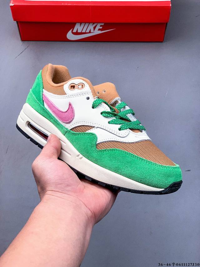 集图 公司级！耐克 Nike Nike Air Max 1 87 限定配色 气垫缓震跑步鞋 0611127J30