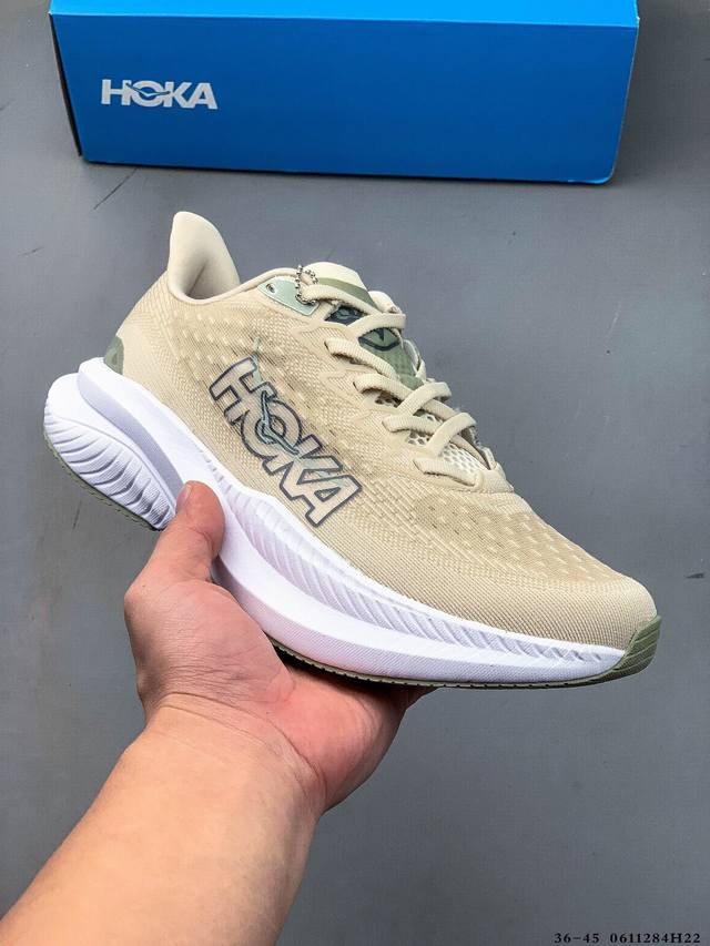 集图 Hoka Mach 6 马赫6 新一代极限轻量竞速跑鞋 Hoka全新Mach 6回弹训练与推进感提升，布局更好速度操控的灵巧性，将日常大众化，亦适合出赛穿
