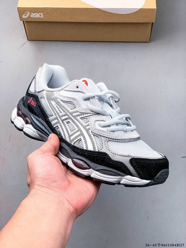 Asics 亚瑟士Gel-Nyc 2055透气网眼鞋面配合部分合成革材质 采用全新Ahar+橡胶材质 更加耐磨 0611284H27