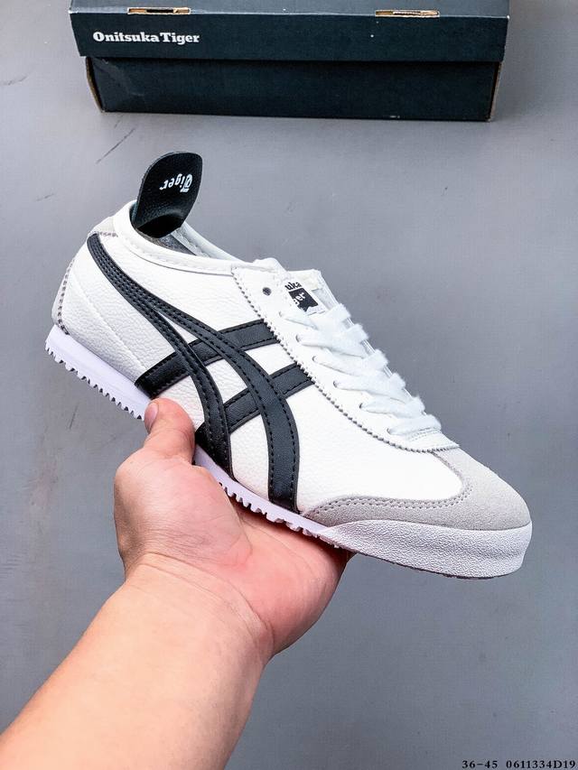 集图 Asics 亚瑟士 Onitsuka Tiger 鬼冢虎 阿斯克斯 皮面原装四联吊牌 中底纸板钢印 日系轻便运动休闲鞋 0611334D19