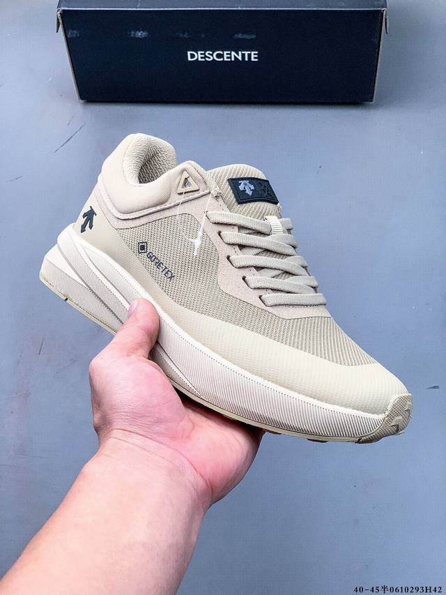 公司级！迪桑特Descente Dualis都市通勤 Gore-Tex 时尚舒适 防滑耐磨 时尚休闲运动覆盖防水男子越野跑鞋 官方同步上架 适合技术路线单日徒步