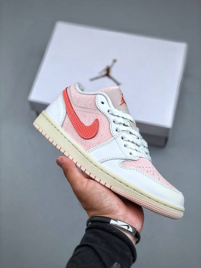 Air Jordan 1 Low Aj1 乔1白粉红 低帮文化休闲运动板鞋 Ib8156-133 #市售最高品质 原鞋开发 大厂代工流水线打造 公司货既视感 细