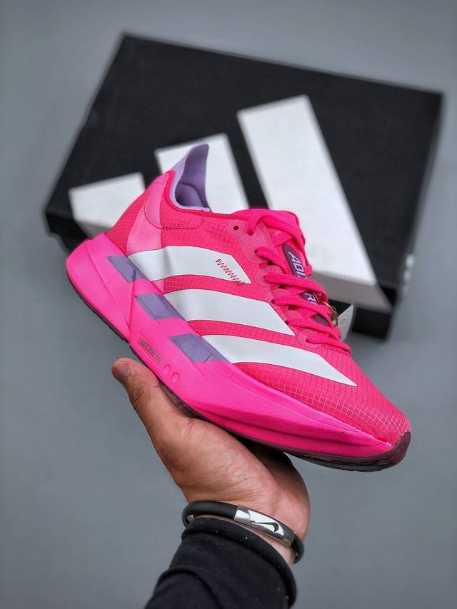 Adidas Adizero Adios Pro 4M 马拉松飞线贾卡轻质透气休闲运动跑步鞋采用双层透气网纱 Flywire动态飞线绑缚鞋面材质 内置Zoom小