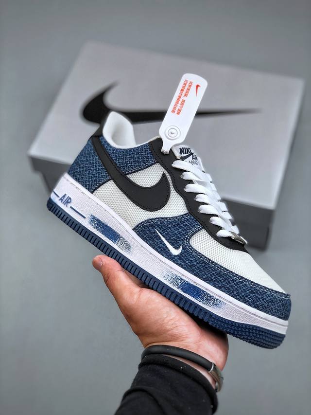 Nike Air Force 1 Low 07 蓝白小勾原楦头原纸板 打造纯正低帮空军版型专注外贸渠道 全掌内置蜂窝气垫 原盒配件 原厂中底钢印、拉帮完美 官方