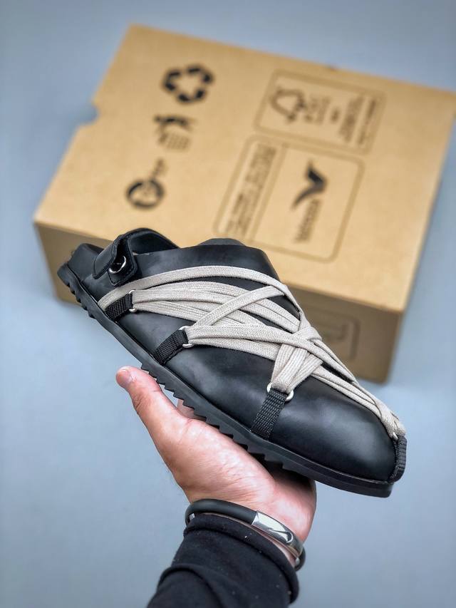 莞产G版，Ro Rick Owens 瑞克 欧文斯 主线 款式 低帮 经典款 疯狂绑带休闲鞋 皮料 东莞原厂进口全新2025年新材质“高丝光绒感翻毛皮” 鞋带