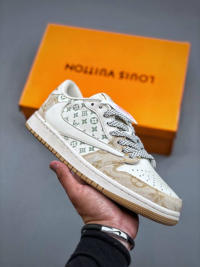 6.18福利特价 Travis Scott X Fragment Design X Jordan Air Jordan 1 Low Og Sp Lv联名 “卡其