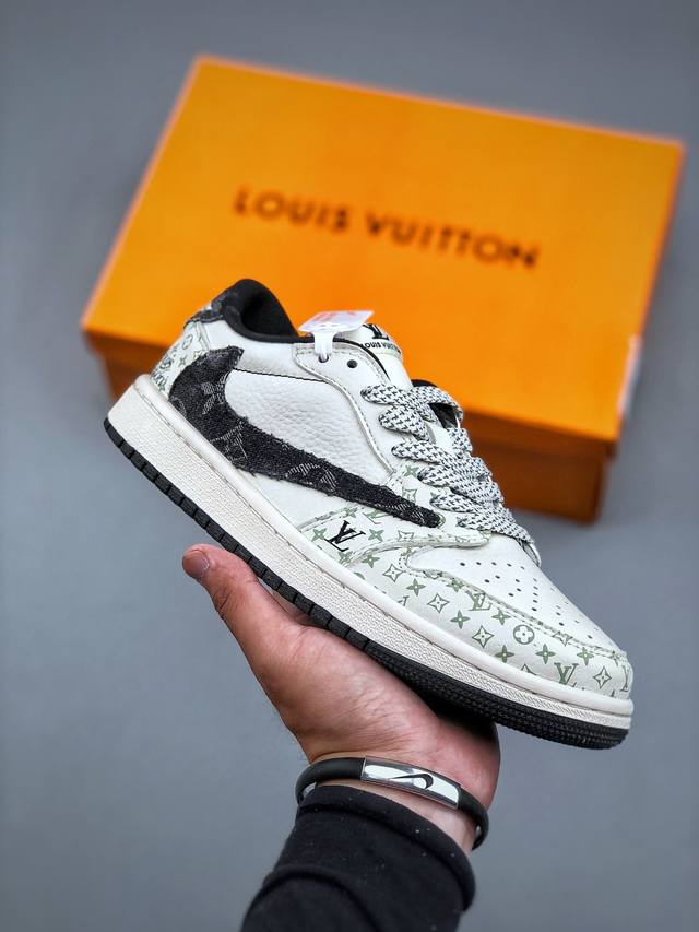 6.18福利特价 Travis Scott X Fragment Design X Jordan Air Jordan 1 Low Og Sp Lv联名 “黑牛