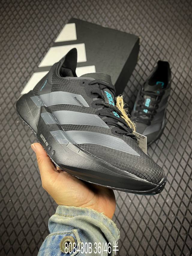 B Adidas Adizero Adios Pro 4 M舒适百搭防滑耐磨 低帮跑步鞋 货号：Hq7411 尺码：36 36.5 37.5 38 38.5 3