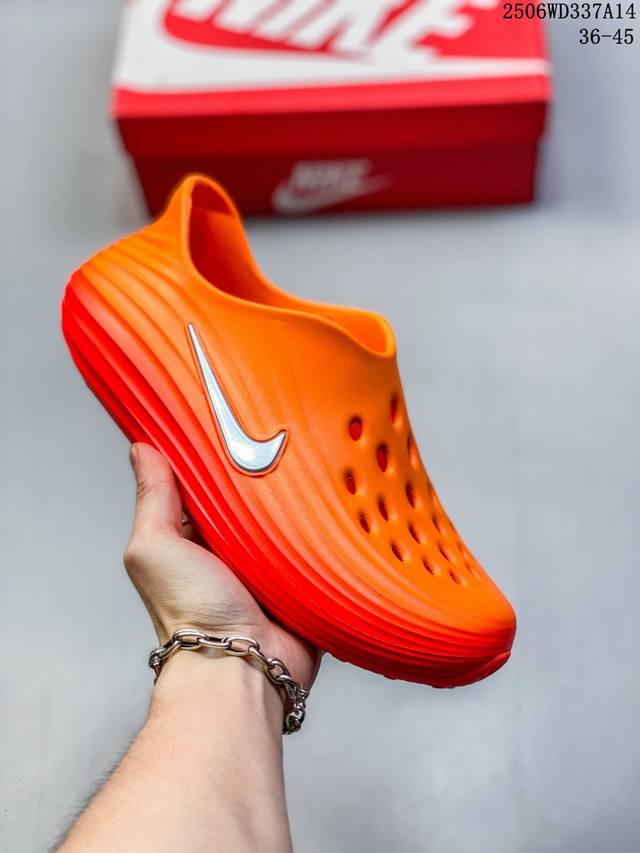 Nike Reactx Rejuven8男子凉鞋采用质感柔软且出众回弹的 Reactx泡绵，缔造非凡舒适的日常穿着体验，助你保持活力。鞋面透气孔设计，营造出色透