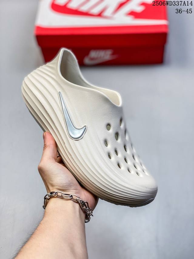 Nike Reactx Rejuven8男子凉鞋采用质感柔软且出众回弹的 Reactx泡绵，缔造非凡舒适的日常穿着体验，助你保持活力。鞋面透气孔设计，营造出色透