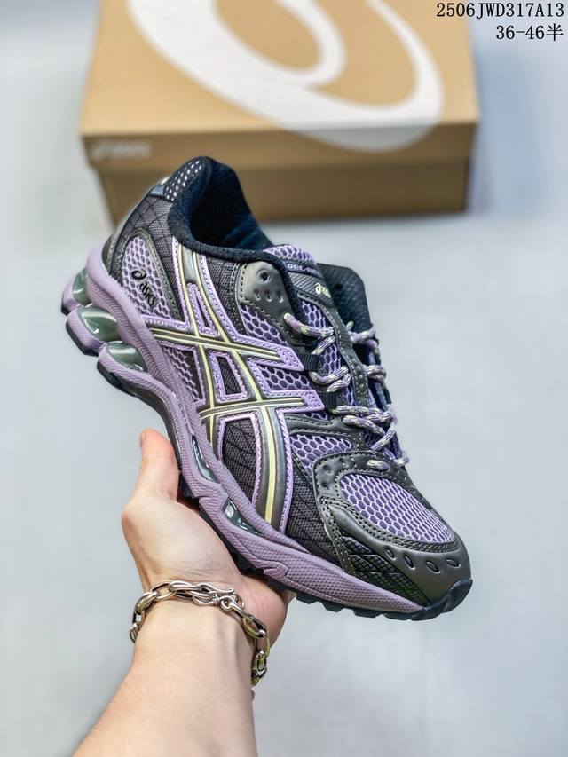 Asics Gel-Nimbus 10.1 亚瑟士复古透气休闲鞋缓震男子耐磨跑步鞋 1203A543-500 #鞋面采用无缝线鞋面，贴合脚型，穿着舒适；中底36