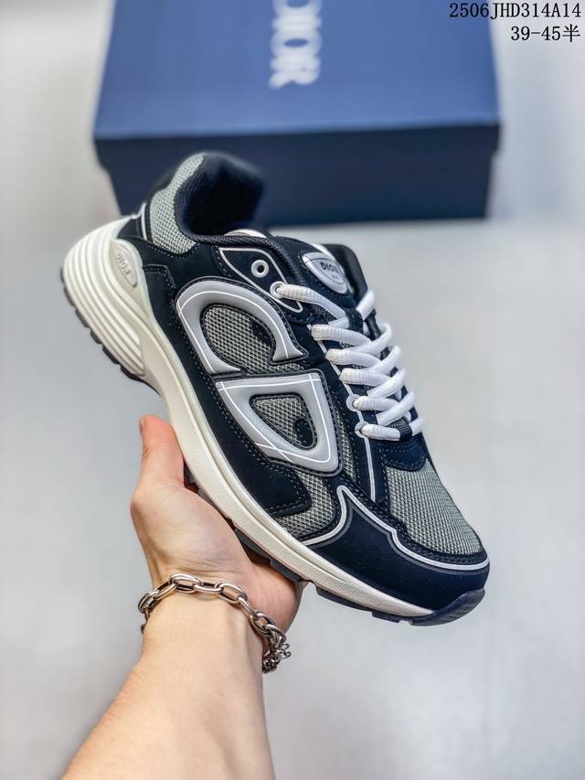 法国高奢时装品牌 迪奥 Dior B30 Low-Top Sneaker B30系列低帮经典老爹风系带复古休闲运动慢跑鞋 3Sn279Zr D码数：39 40