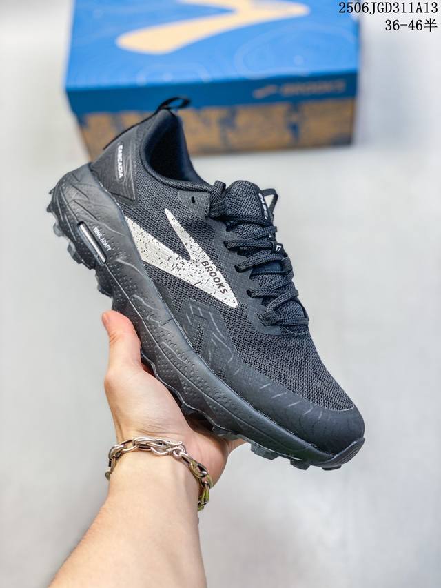 Brooks布鲁克斯Cascadia17山岩男缓震女越野跑鞋登山防滑跑步鞋 尺码：见图 编码：06Jgd311A13