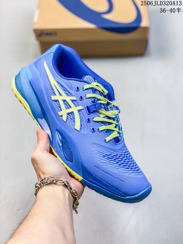 公司级Asics Gel-Resolution X 亚瑟士运动休闲透气专业网球鞋 轻量舒适透气材质 全滴塑鞋面中底3D可视Gel缓震胶效果 升级Flytefoa