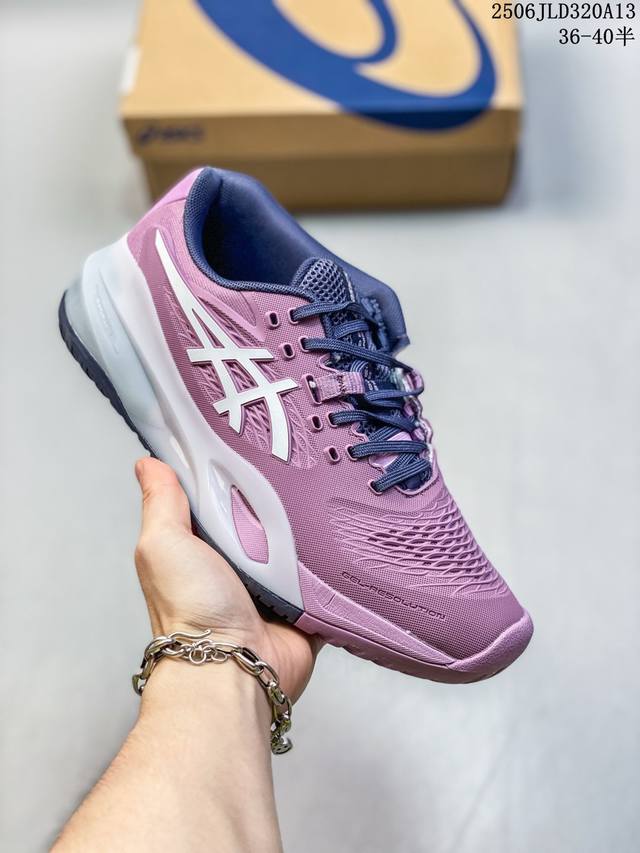公司级Asics Gel-Resolution X 亚瑟士运动休闲透气专业网球鞋 轻量舒适透气材质 全滴塑鞋面中底3D可视Gel缓震胶效果 升级Flytefoa