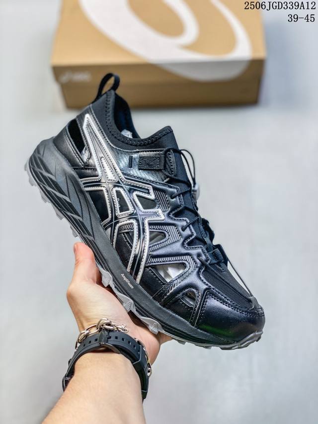 Asics亚瑟士 Gel-Sonoma Se 男女百搭潮牌款凉鞋亚瑟士官网最新款精美线条Logo时尚复古运动风夏季韩版防滑软底透气休闲轻便个性魔术扣户外沙滩凉鞋