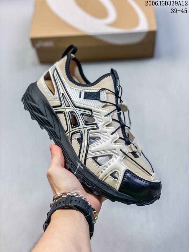 Asics亚瑟士 Gel-Sonoma Se 男女百搭潮牌款凉鞋亚瑟士官网最新款精美线条Logo时尚复古运动风夏季韩版防滑软底透气休闲轻便个性魔术扣户外沙滩凉鞋