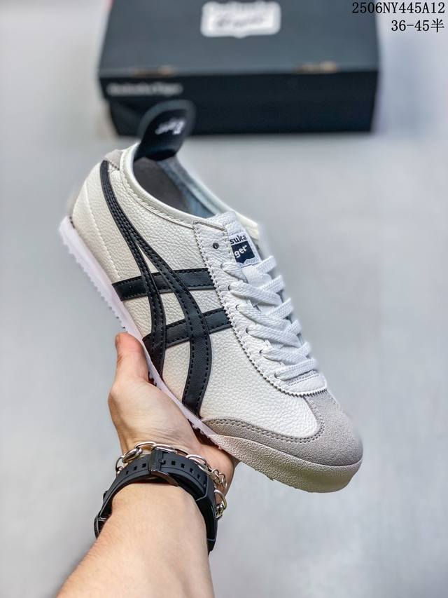 公司级Asics 亚瑟士 男女鞋真标半码制 日产经典老牌-鬼塚虎 Onitsuka Tiger Mexico 66经典墨西哥系列复古经典百搭板鞋休闲运动鞋慢跑鞋