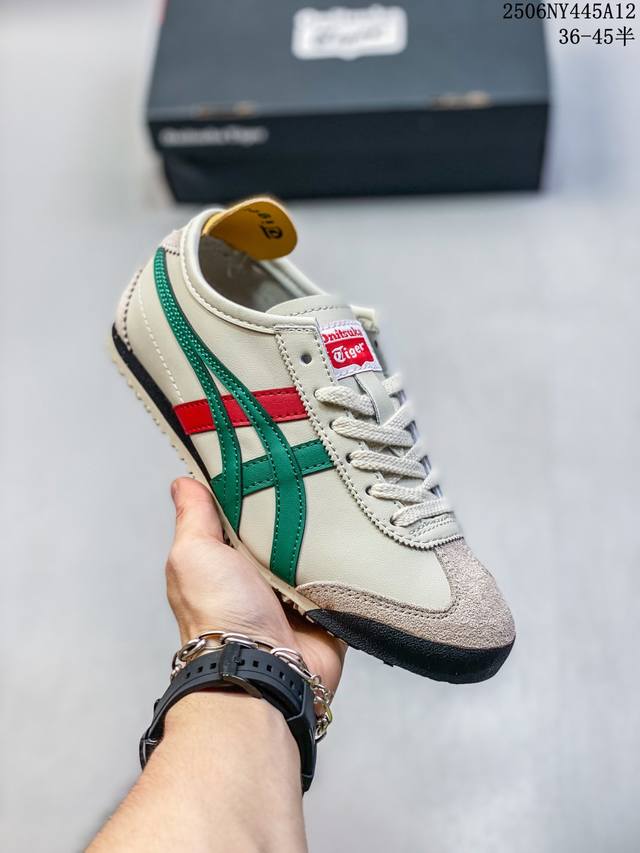 公司级Asics 亚瑟士 男女鞋真标半码制 日产经典老牌-鬼塚虎 Onitsuka Tiger Mexico 66经典墨西哥系列复古经典百搭板鞋休闲运动鞋慢跑鞋