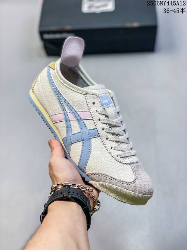 公司级Asics 亚瑟士 男女鞋真标半码制 日产经典老牌-鬼塚虎 Onitsuka Tiger Mexico 66经典墨西哥系列复古经典百搭板鞋休闲运动鞋慢跑鞋