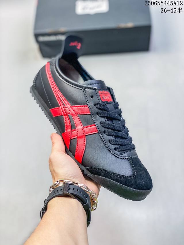 公司级Asics 亚瑟士 男女鞋真标半码制 日产经典老牌-鬼塚虎 Onitsuka Tiger Mexico 66经典墨西哥系列复古经典百搭板鞋休闲运动鞋慢跑鞋