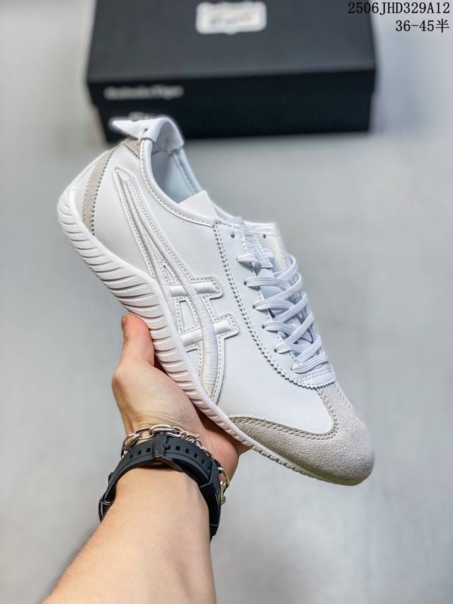 Asics 亚瑟士 ，精密折边鞋面工艺，超国标含胶率耐磨防滑Rb大底两穿便捷式可踩跟设计，日产经典老牌-鬼塚虎 Onitsuka Tiger Mexico 66