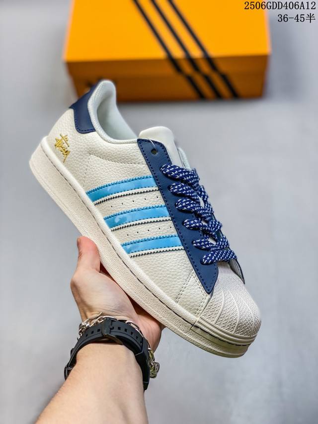 海外爆款限量发售！高端定制 阿迪达斯Adidas三叶草&Gucci Originals Superstar贝壳头系列“Bape猿人头联名 迷彩灰”低帮经典百搭休