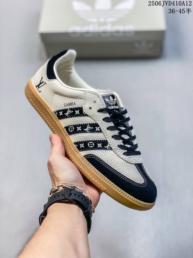 公司级Adidas Originals Samba Og ‘Diy’桑巴舞系列古驰联名 夏季时尚百搭低帮休闲运动板鞋 白绿 原装头层材料 用料绝不含糊 独家版型