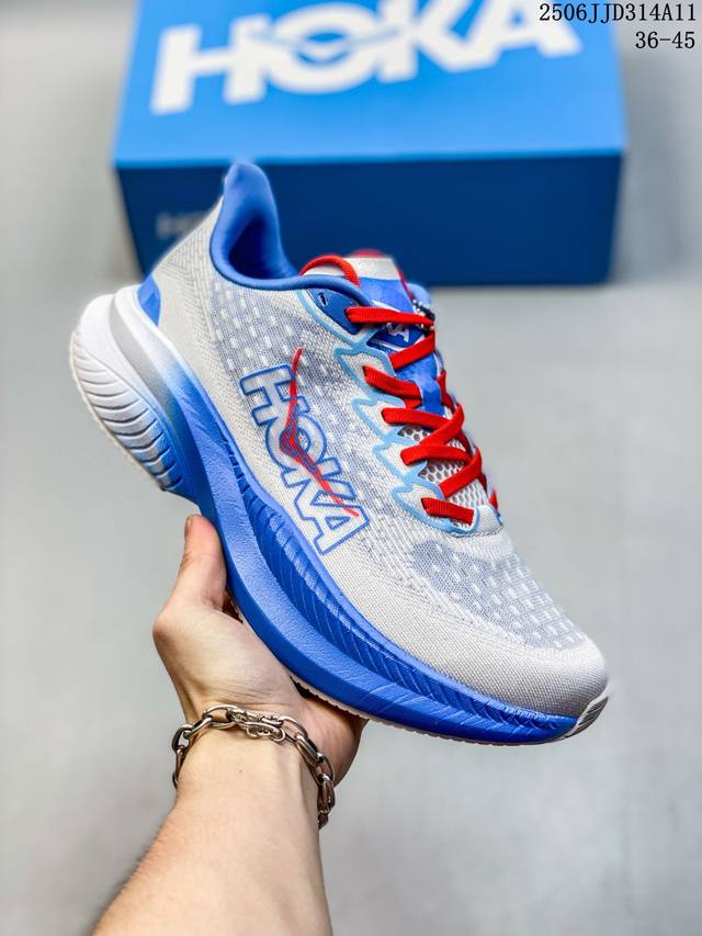 公司级Hoka One One Mach 6 低帮专业越野跑步鞋 实拍首发 相较于前几代Mafate包裹感更好 跟其他系列比起来更加舒适 鞋底防滑性能在下坡的石