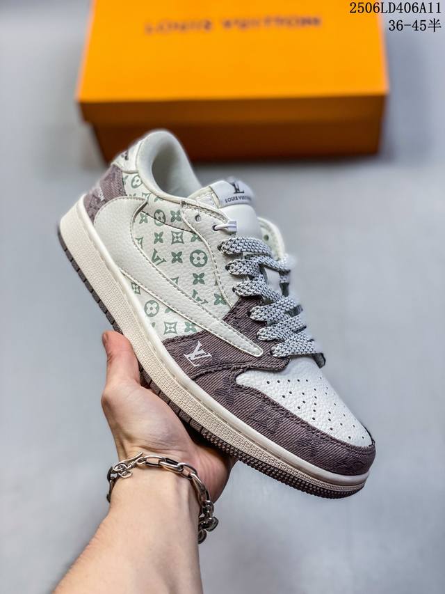 Travis Scott X Fragment Design X Jordan Air Jordan 1 Low Og Sp Mlb联名 “Ny黑印花” 多方联