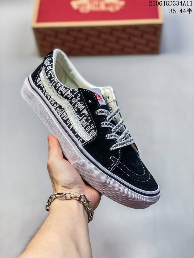 Fear Of God X Sk8-Low Dx White Black Fog低帮 帆布鞋男女同款黑白 Vans帆布鞋热销榜 Sk8-Low 35-44 编码