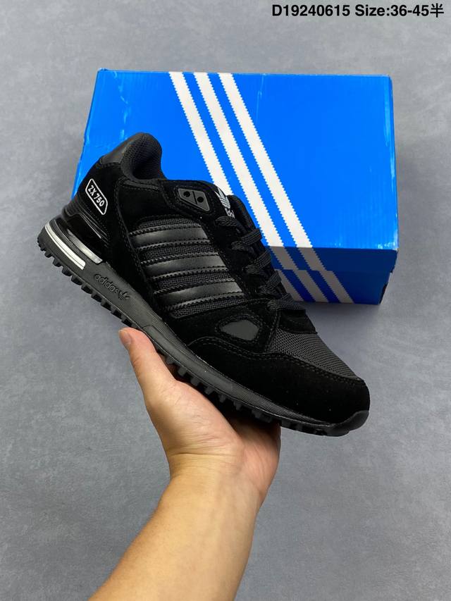 Adidas 阿迪达斯 原楦原档案纸版开发楦型，全新高频热切无缝拼缝鞋面阿迪达斯三叶草Adidas Originals Zx750 Hd改良贾卡版Zx700复古