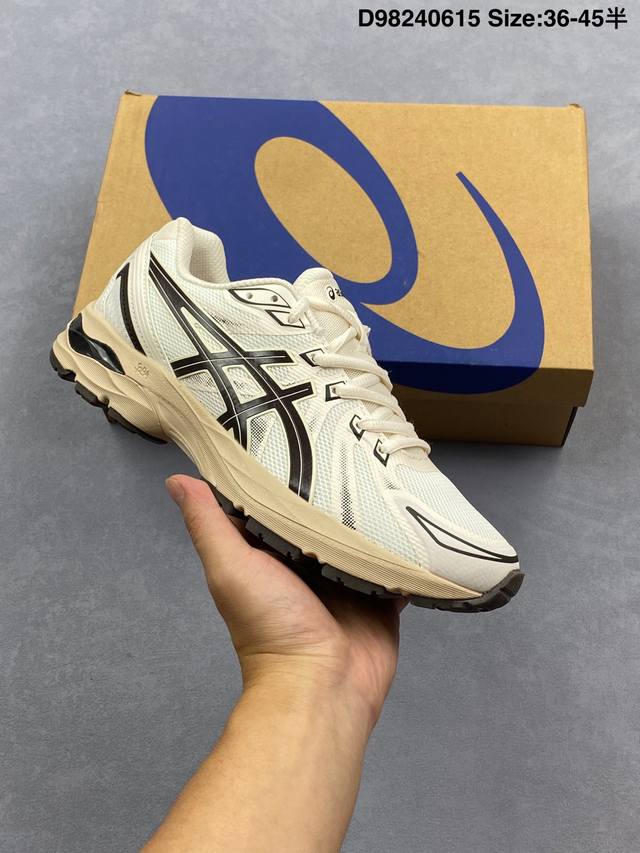 Asics 亚瑟士 男女跑鞋Gel-Flux Cn透气缓震跑步鞋舒适运动鞋 舒适 皮革 低帮 休闲跑步鞋 Gel-Flux Cn跑鞋：缓震回弹，跑步也能变成享受