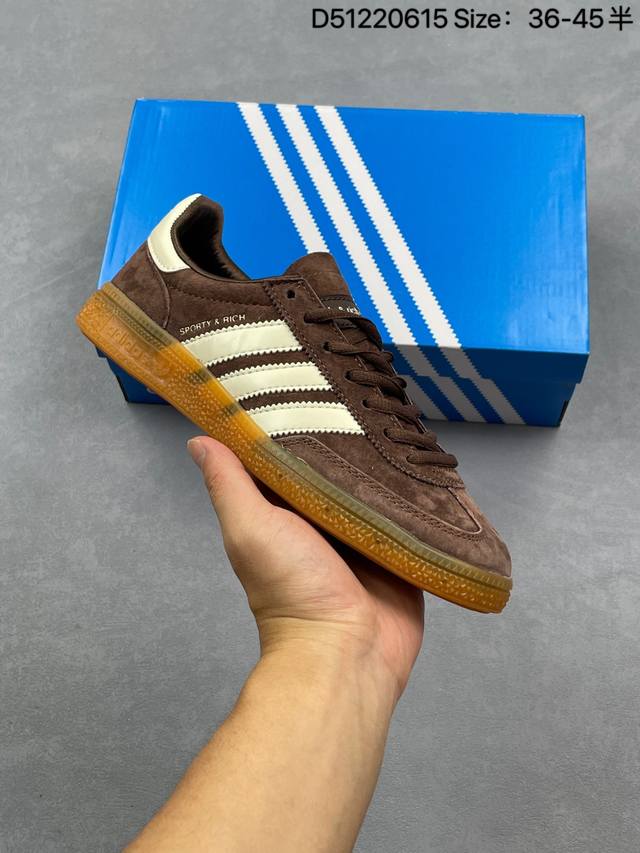 Adidas Hanball Spezial Sr复古单品 阿迪达斯经典款复古休闲板鞋 #原厂原档案开发出品 皮料切割干净无任何毛边 鞋型细节完美 超高清洁度