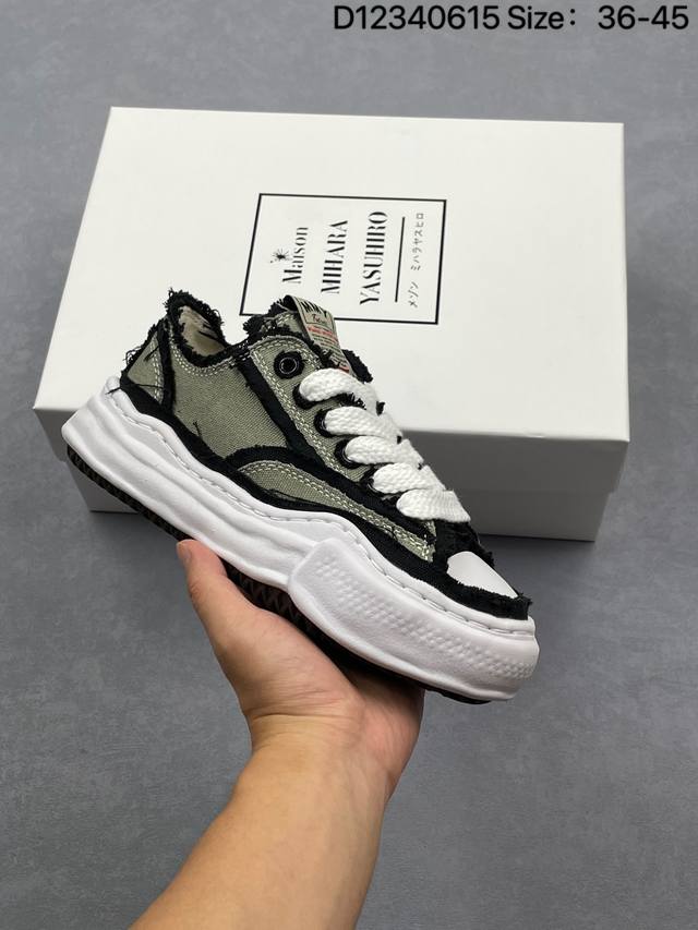 Maison Mihara Yasuhiro X Amiri Skel-Top Low Mmy 三原康裕 圆头系带 低帮 帆布 溶解鞋 尺码:36-45 Id: