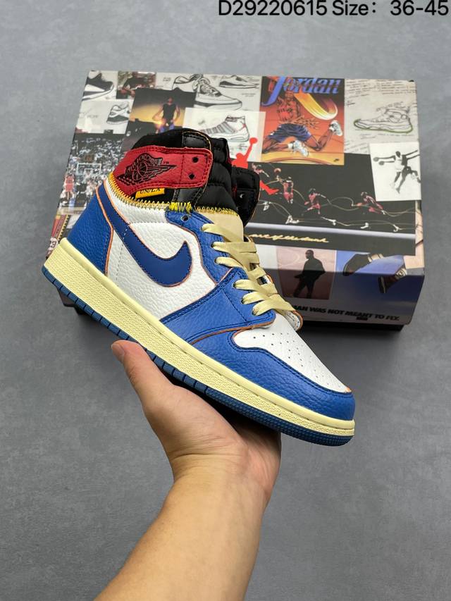 Union X Air Jordan Aj1 Retro High Nrg 联名四色拼接 Bv 0-106 原楦原纸板开发 原厂皮料 原厂拉帮工艺 采用电脑车