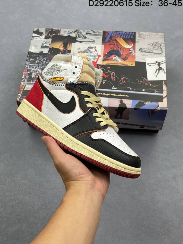 Union X Air Jordan Aj1 Retro High Nrg 联名四色拼接 Bv 0-106 原楦原纸板开发 原厂皮料 原厂拉帮工艺 采用电脑车