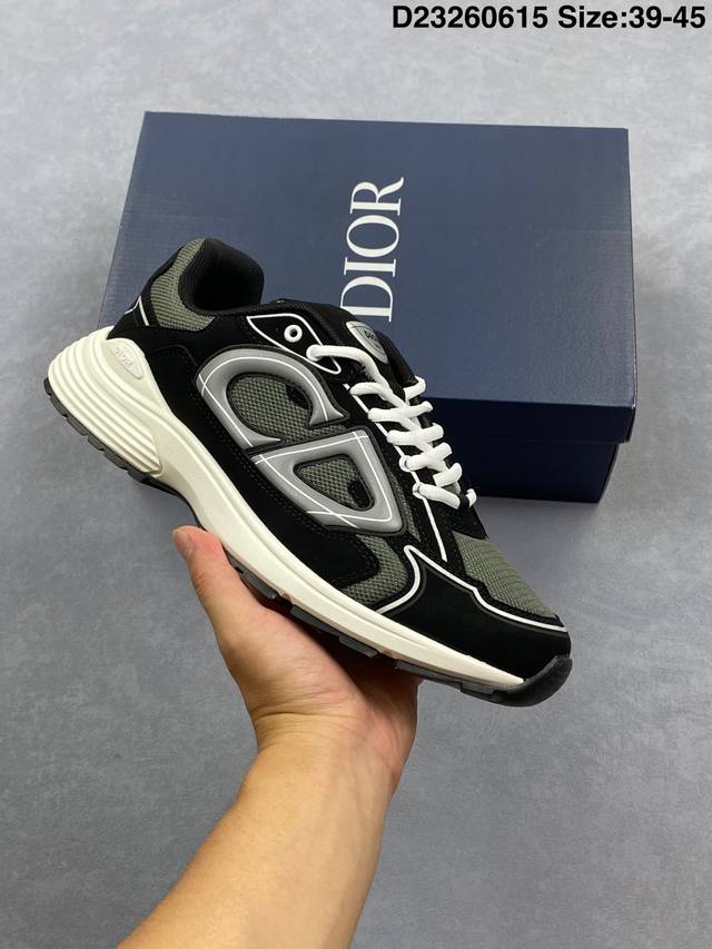 Dior迪奥B30网眼织物厚底系带休闲低帮运动鞋男女同款老爹鞋 货号：3Sn279Zmb H969 尺码如图 D23260615