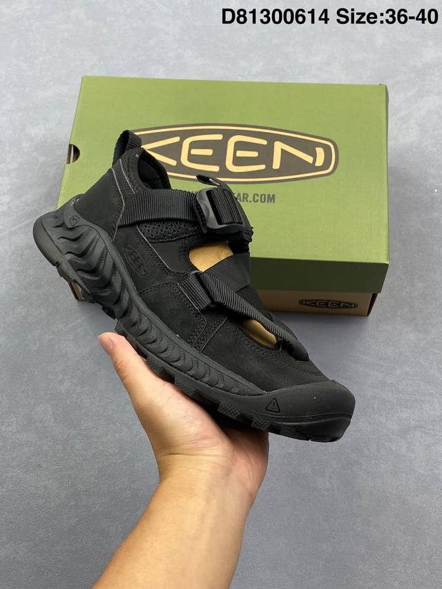 科恩Keen Zerraport 2 户外舒适百搭轻便休闲夏季凉鞋 包裹脚趾的设计，每一步都安心行走。 标志性的 Keen 贴合度 前脚掌空间宽敞 采用开发Md