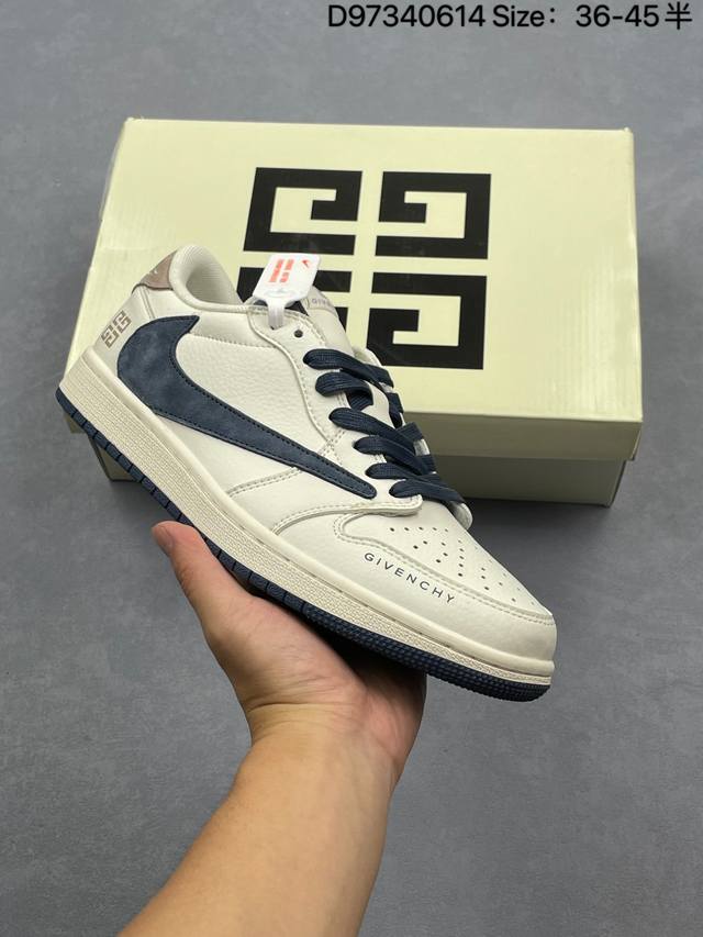 公司级Nike Air Jordan 1 X Travis Scott Aj1倒勾 乔一倒钩 ‘Diy’定制 耐克 低帮文化篮球鞋 完美品质出货 细节如图所示