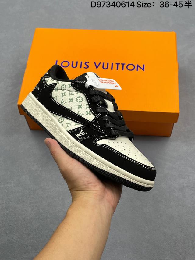 公司级Nike Air Jordan 1 X Travis Scott Aj1倒勾 乔一倒钩 ‘Diy’定制 耐克 低帮文化篮球鞋 完美品质出货 细节如图所示