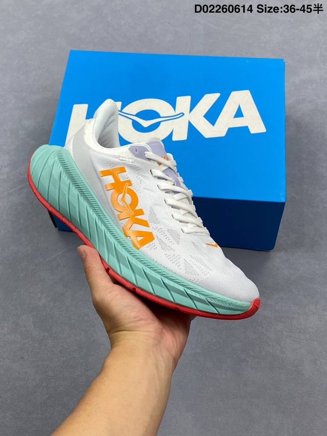 Hoka卡奔竞速碳板公路跑步鞋Carbon X2减震运动鞋 1113526 D02260614 Size：如图